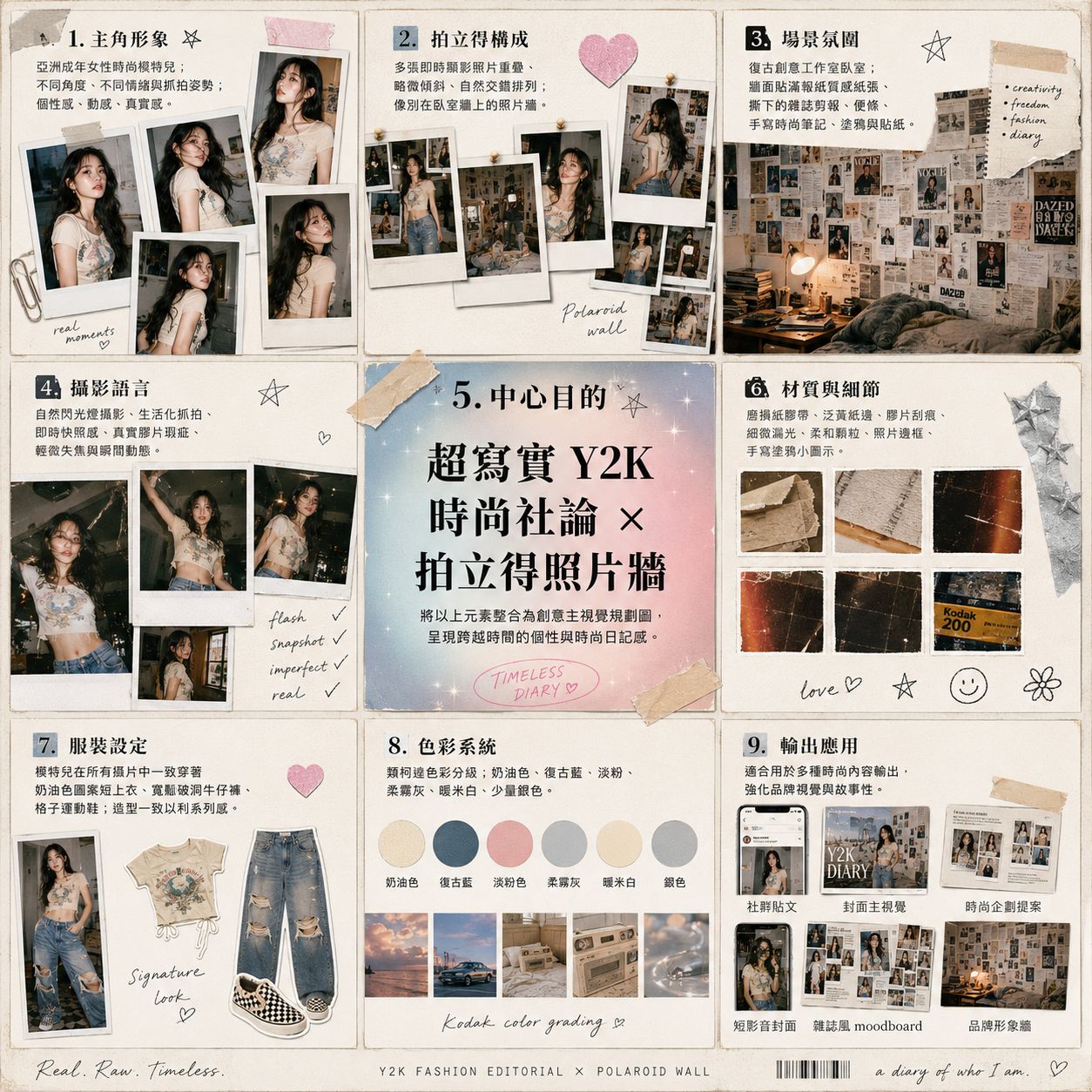 拍立得照片組：九宮格規劃